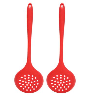 2 Buc. Lingură cu Fante din Silicon Multifuncțională Silicon Moale de Calitate Alimentară Rezistentă la Temperaturi Înalte Polonic de Bucătărie Strecurătoare