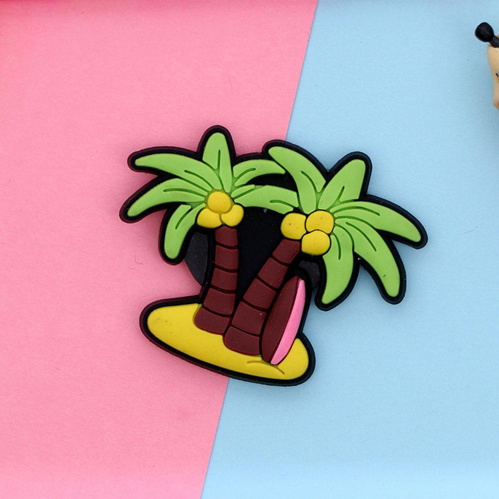 4PCS PVC Soft Plastic Color Printing Three-Dimensional Plant Food Cartoon Home Decor Fridge Magnet Refrigerator Decoration Gift