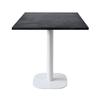 Table - Round - 70 X 70 Cm - White Base - Matte Finish - Contemporary Style