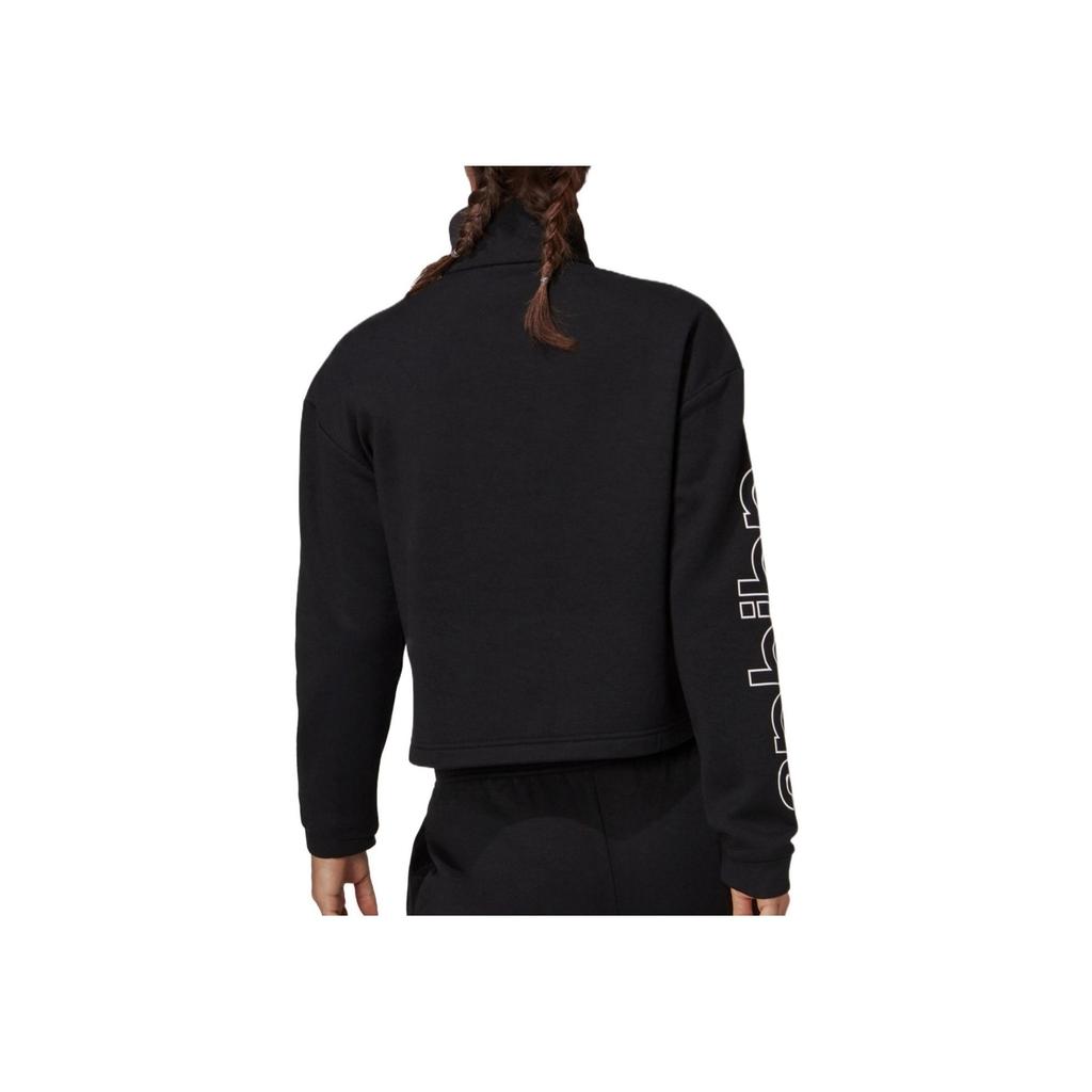 adidas Essentials Primegreen Fleece Loose Long Sleeve Sweatshirt Women Black H09267