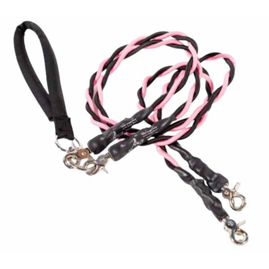 Double Bungee Dog Leash 360-degree Swivel Tangle-Free Dual Dog Leash Shock Absorbing