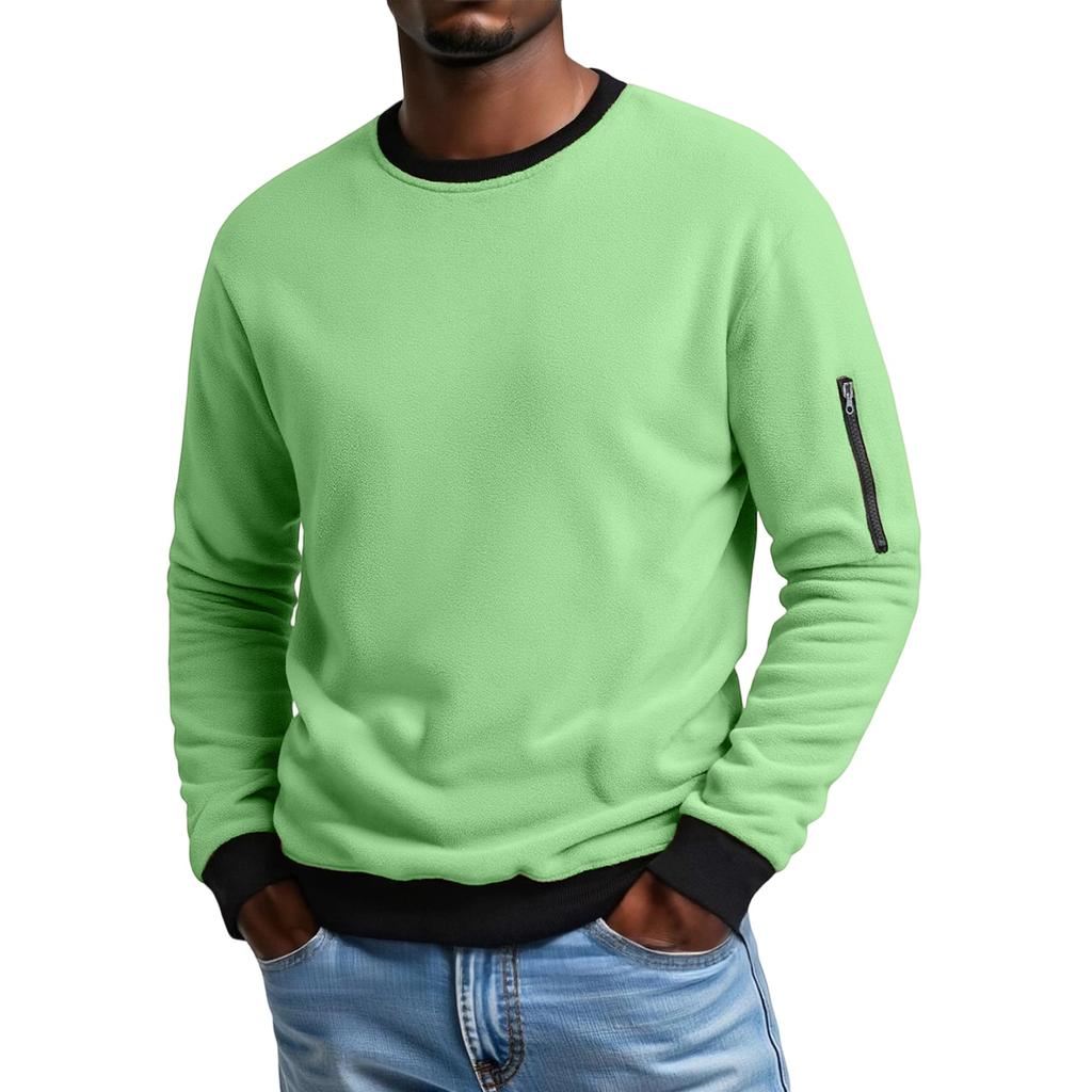Men'S  Outdoors Leisure Trend Versatile Round  Neck Long  Sleeves T,Shirt