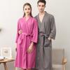 Summer Waffle Mid-Length Bathrobe - Unisex Seven-Sleeve Pajama & Homewear for Couples