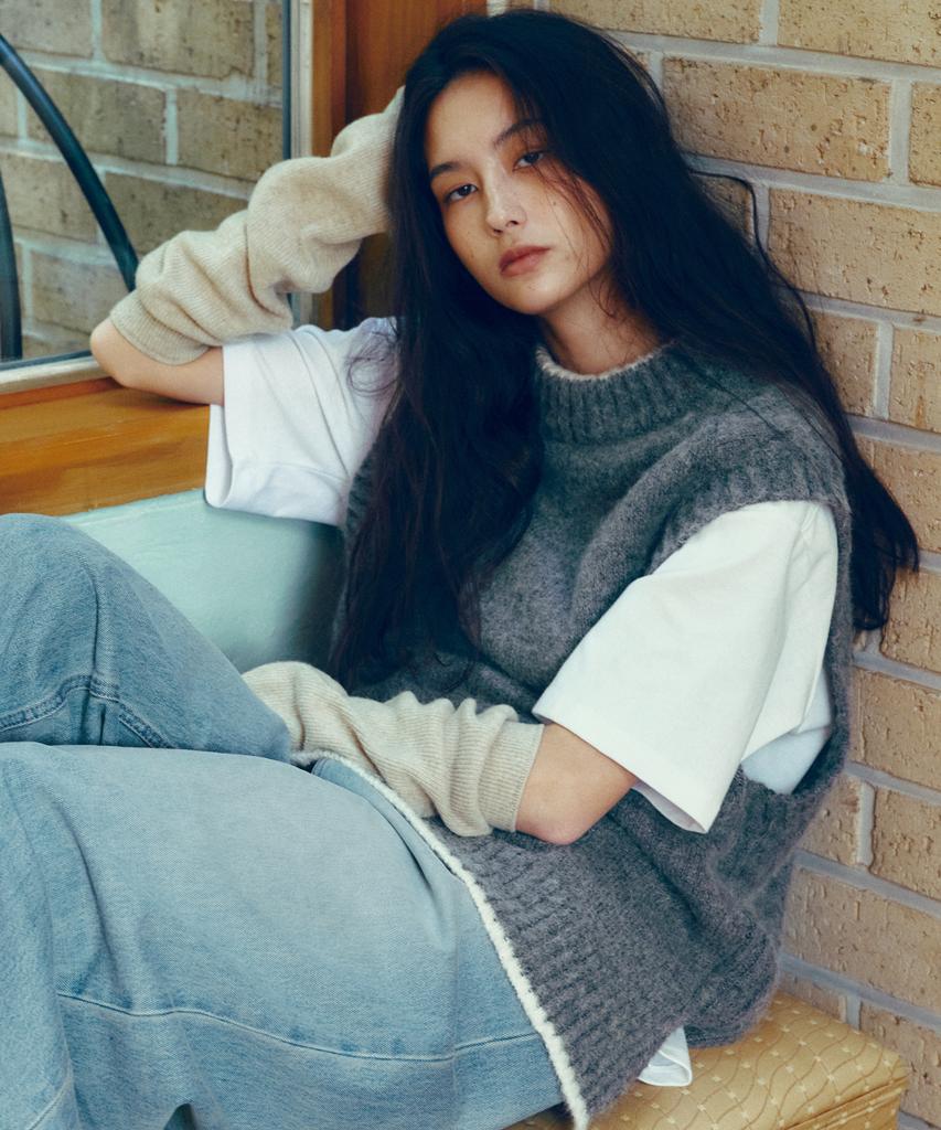 CITTA Alpaca Wool Knit Vest_Ctk247(Grey)