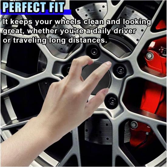 4PCS Car Wheel Center Cap, ABS Snap-in Wheel Hub Cap with 54mm/2.13'' Outer Diameter, 51mm/2'' Inner Diameter, Universal Rim Center Hub Caps Cover