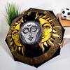 Retro Sun and Moon Umbrella Automatic Open/close, Sturdy Iron Frame & 8-Rib Struct, Umbrella for Women & Men, Christmas Gifts