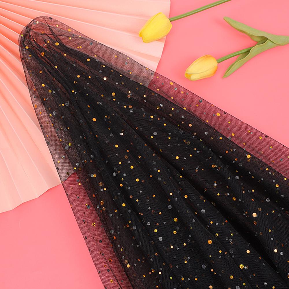 100cm X 145cm Shiny Dot Mesh Tulle Fabric Doll Beautiful Wedding Dress Costume Decoration Material DIY Clothes Sewing Supplies