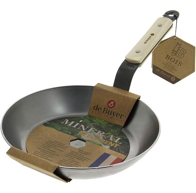 Frying Pan De Buyer B Bois Mineral Element Cast Iron 28 Cm (5710.28)
