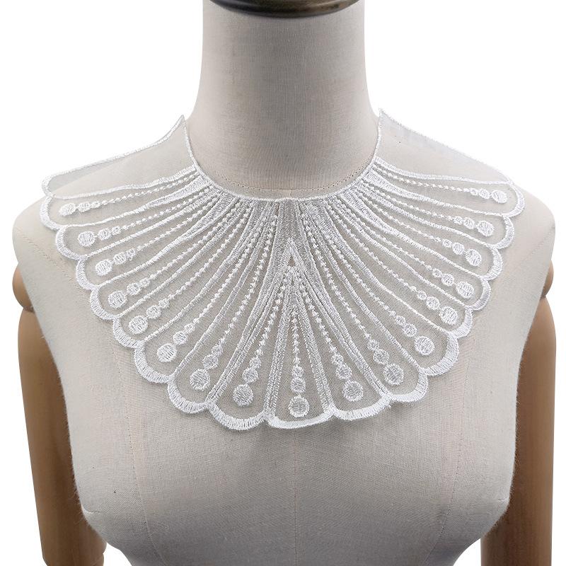 Transparent Mesh Bottom Embroidery Lace Collar Polyester Lace Accessories Front Chest Collar Embroidery Fake Collar Collar Cloth Patch