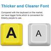 Large Print Computer Keyboard, Wired Usb High Contrast Keyboard With Oversized Print Letters For Visually Impaired Low Vision Individuals (yellow+blac