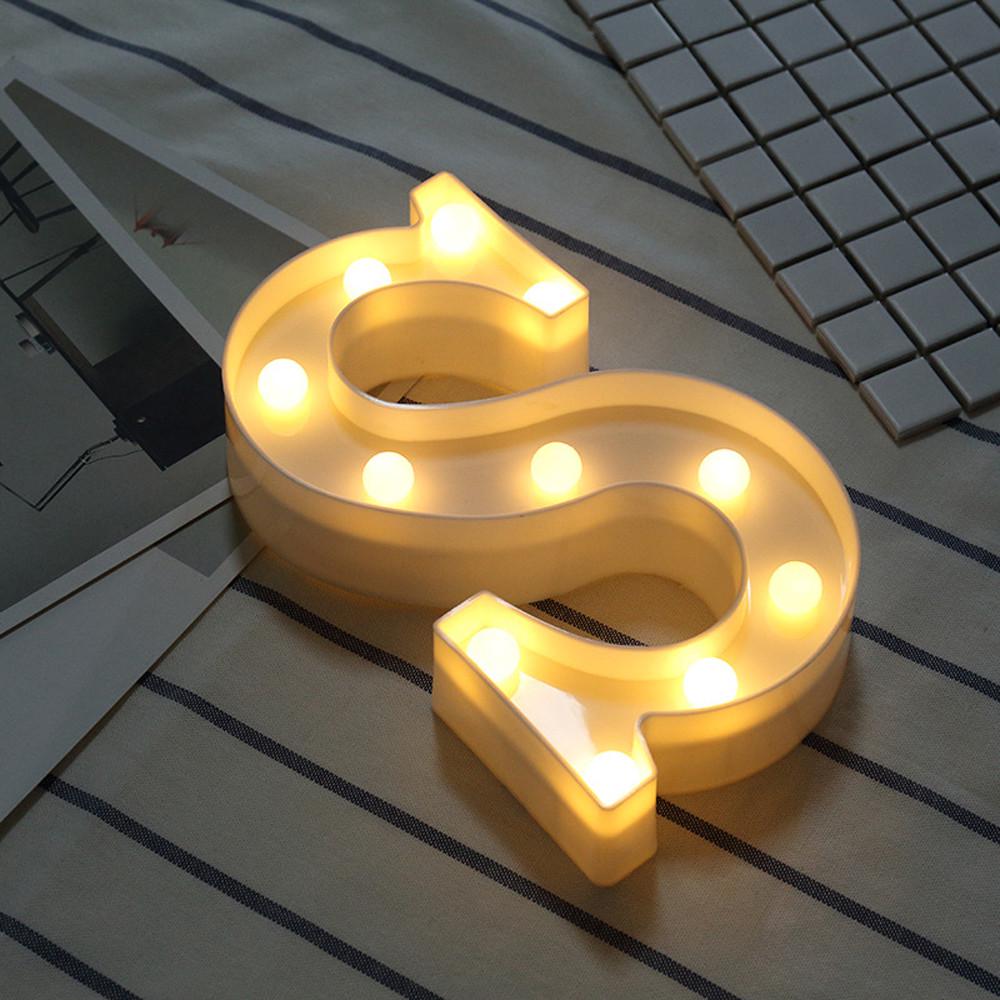 Alphabet LED Letter Lights Light Up Plastic Letters Standing Hanging N-