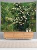 Van Gogh Green Garden Tapestry, Floral Impressionist Wall Decoration, Polyester Cloth Art for Bedroom Decoration and Living Room Decoration.