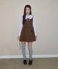 Leteoli Square Neck Sleeveless Dress_Brown