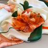 Spring Summer Autumn Sun Protection New Silk Satin Printed Scarf Women Thin Shawl Silk Imitation Trendy Scarves Poncho