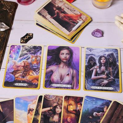 36 Stück/Set Orakelkarten Unterhaltung Intellektuelles Kunstdruckpapier Englische Version Tarot zum Verschenken