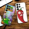P-Plants Z-Zombies Game Silicone Case For Samsung S25,24,23,22,21,20 Plus Ultra 5G Lite Shockproof Cover