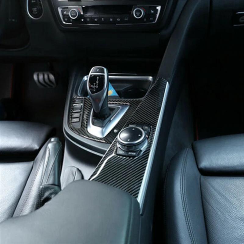 Carbon Fiber Look Car Center Console Trim Cover Sticker Interior Parts for BMW 3 4 Series F30 F31 GT F34 F32 F33 F36 2013-2018