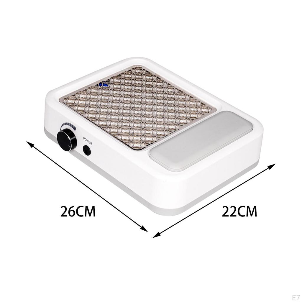 80W Eletric Nail Dust Cleaner Low Noise Manicure Collector White Sponge Pad