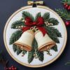 1set Christmas Embroidery Kit, Animal Theme Material Kit with English Stitch Instructions, DIY Embroidery Craft Material Kit