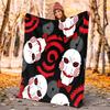 Saw Movie Flannel Blanket Soft All-Season Throw, Design for Camping, Car Travel, Hiking Sofa, Bed, Office Perfect Gift for Parties