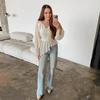 1116 European and American women's clothing new products Royal sister style elegant long-sleeved ruffle edge chiffon shirt autumn irregular top
