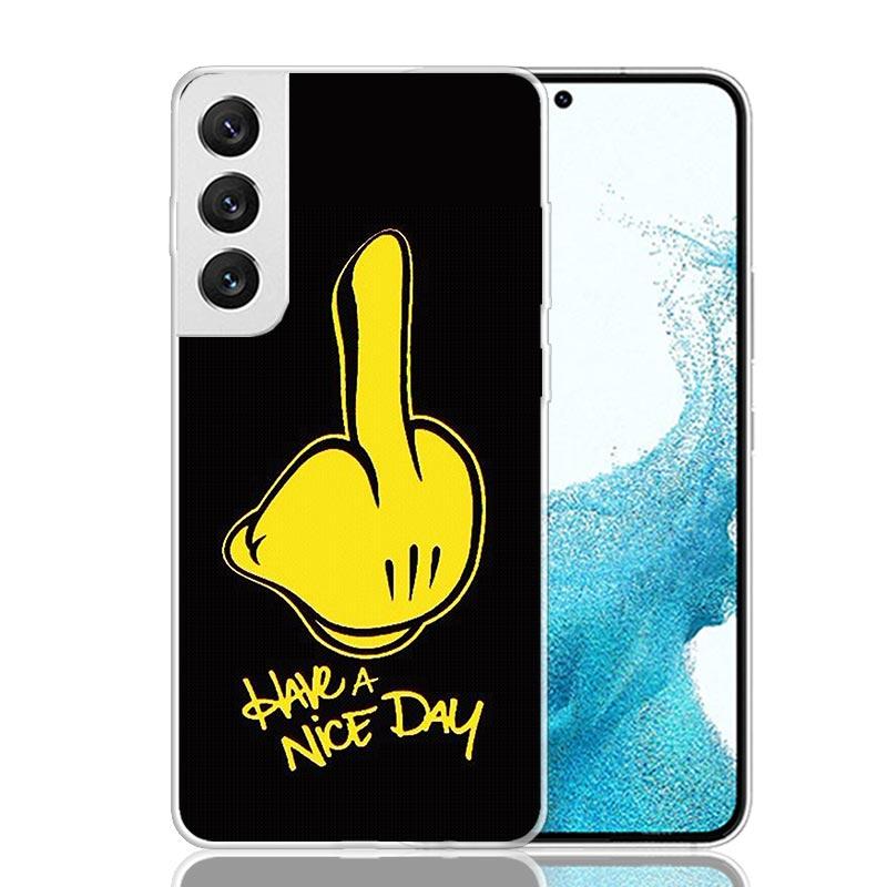Middle Finger Phone Case For Samsung Galaxy S26 Ultra S23 S24 S25 Edge S20 FE S21 S22 Plus Soft Print Shell Cover Fundas Galaxy