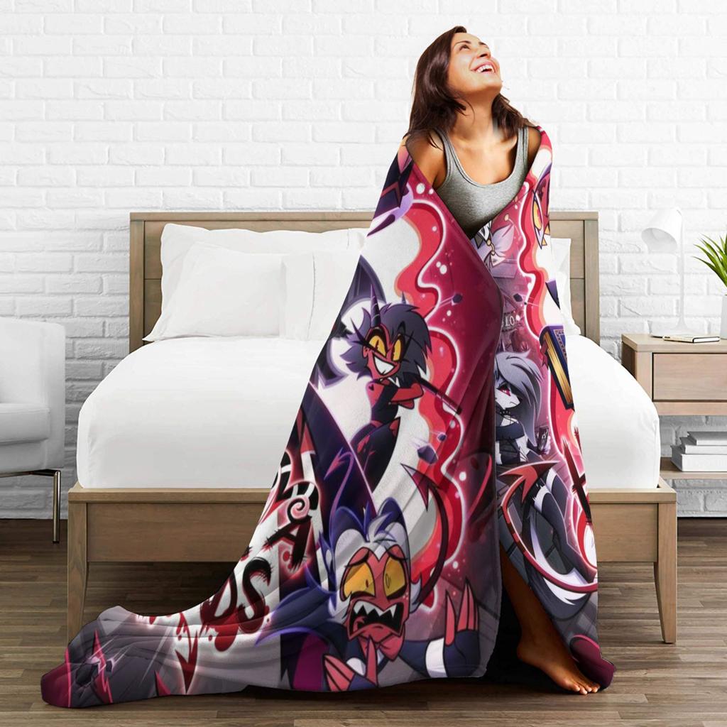 Hazbins Hotels Alastor Vox 2 Accessories Blanket Ultra Soft Throw Blankets for Couch 50x60 Inches Multiple Sizes Bedspread