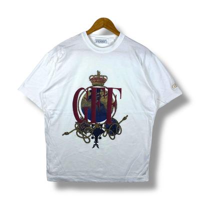Vintage GIANFRANCO FERRE Italiensk Designer Gff World T-shirt Mellem Størrelse