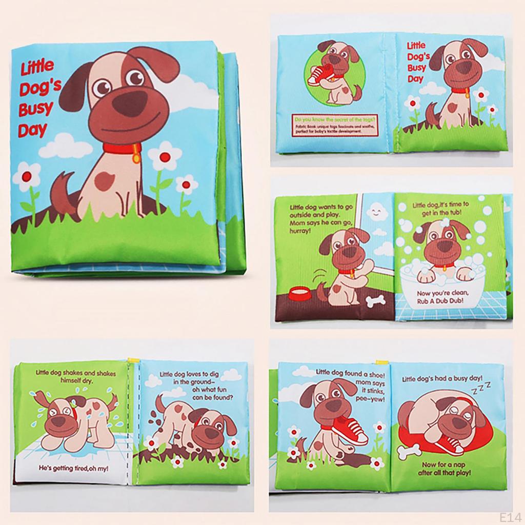 Cloth Books, Baby , Animals Crinkle Sensory Book Crib Toy for Early Development Learning Infants