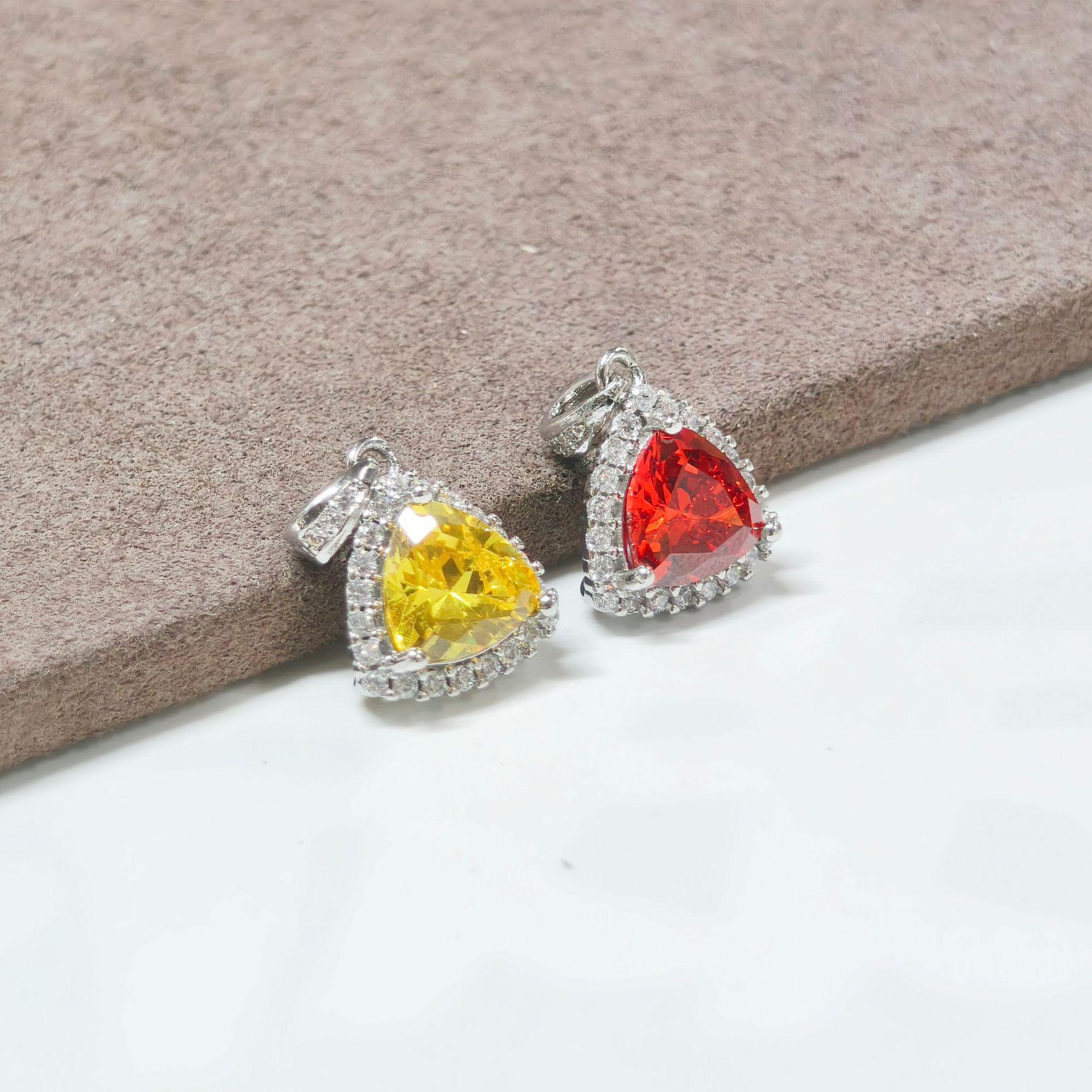 

Gessn Jewelry European & American Paraiba Gemstone Zircon Stud Earrings, Ring, and Pendant Set