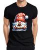 Christmas Elf with Gingerbread and Red Christmas Motifs Cute Festive Men's T-Sh-