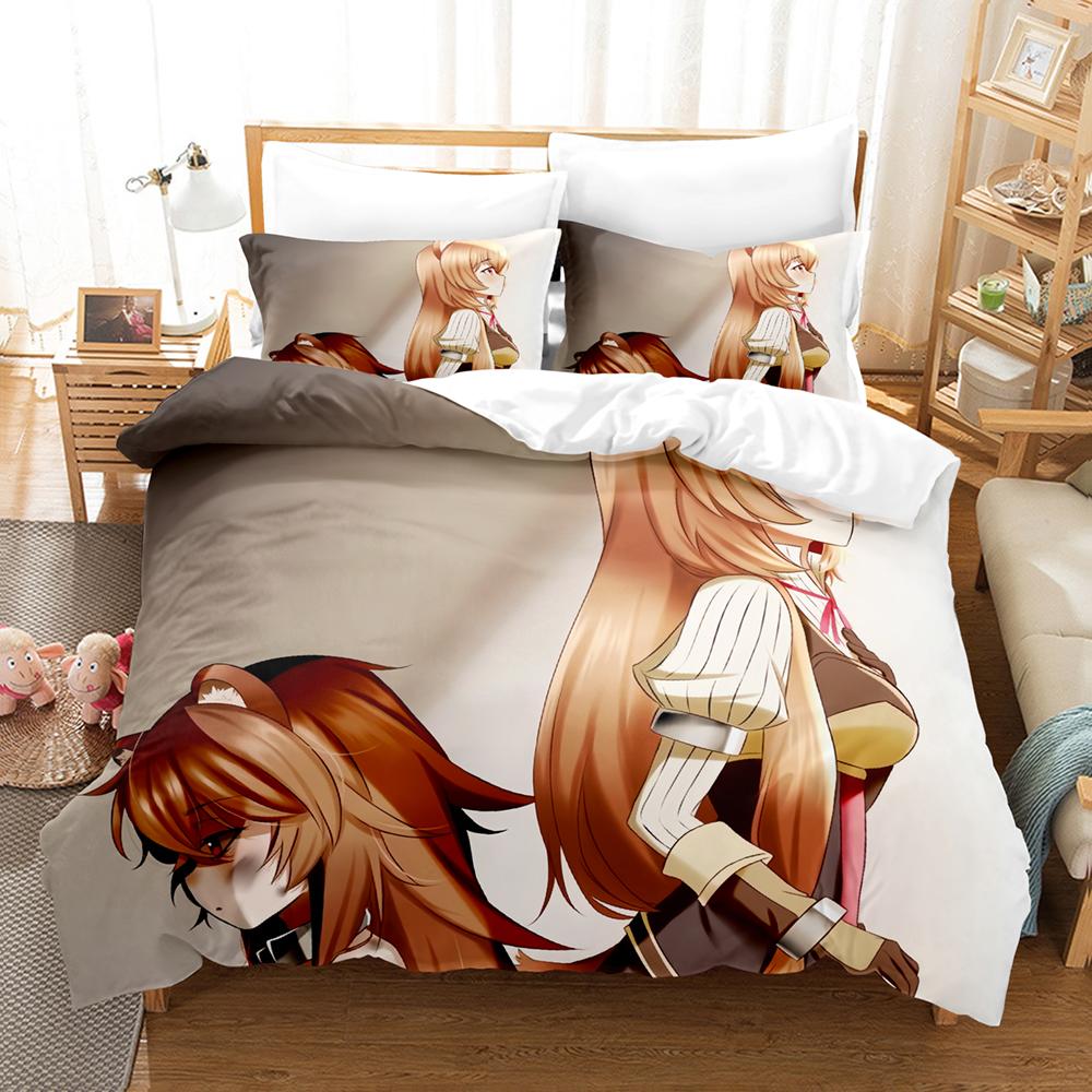 Raphtalia The Rising Of The Shield Hero Poster Duvet Cover Set With 2 Pillowcases Popular Isekai Anime Home Textile