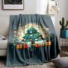 Christmas Tree with Gifts and Lights Flannel blanket for bedroom, living room, sofa, and nap