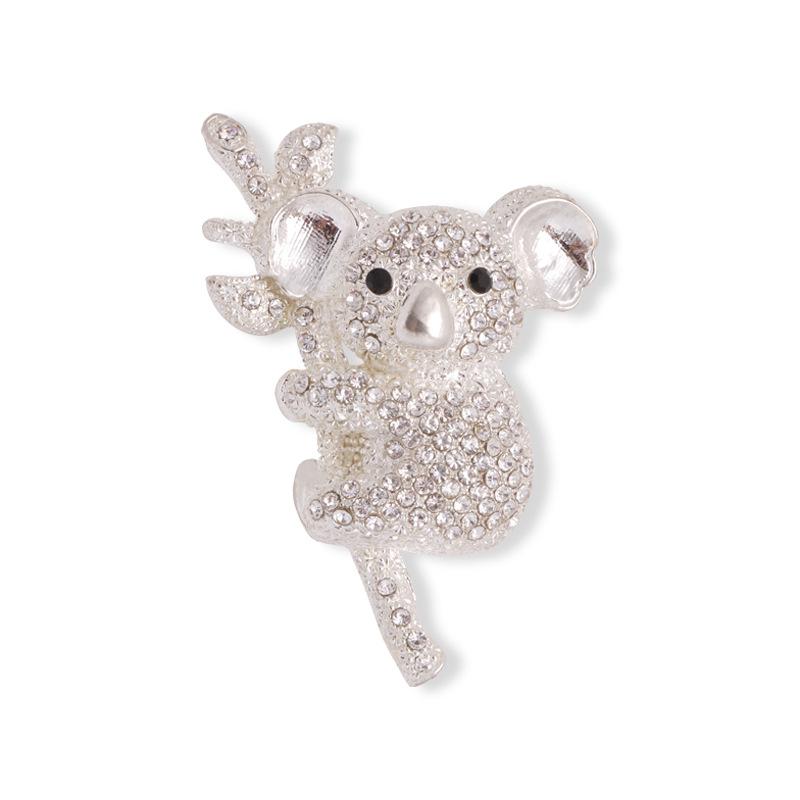 

Alloy Pin Rhinestone Koala Animal Brooch, Alloy Drip Cute Animal Koala Brooch Accessories