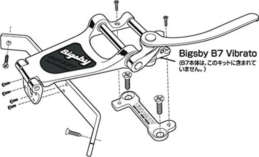 VIBRAMATE Vibramate Mount kit for Bigsby compatible with Flying V [ ] V7-VW B7, [V7-VW]