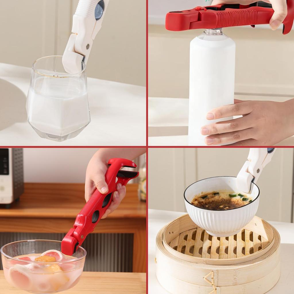 3-In-1 Heat-Resistant Tongs with Anti-Slip Design, Combining Can Opener And Gripping Tool for Kitchen Use