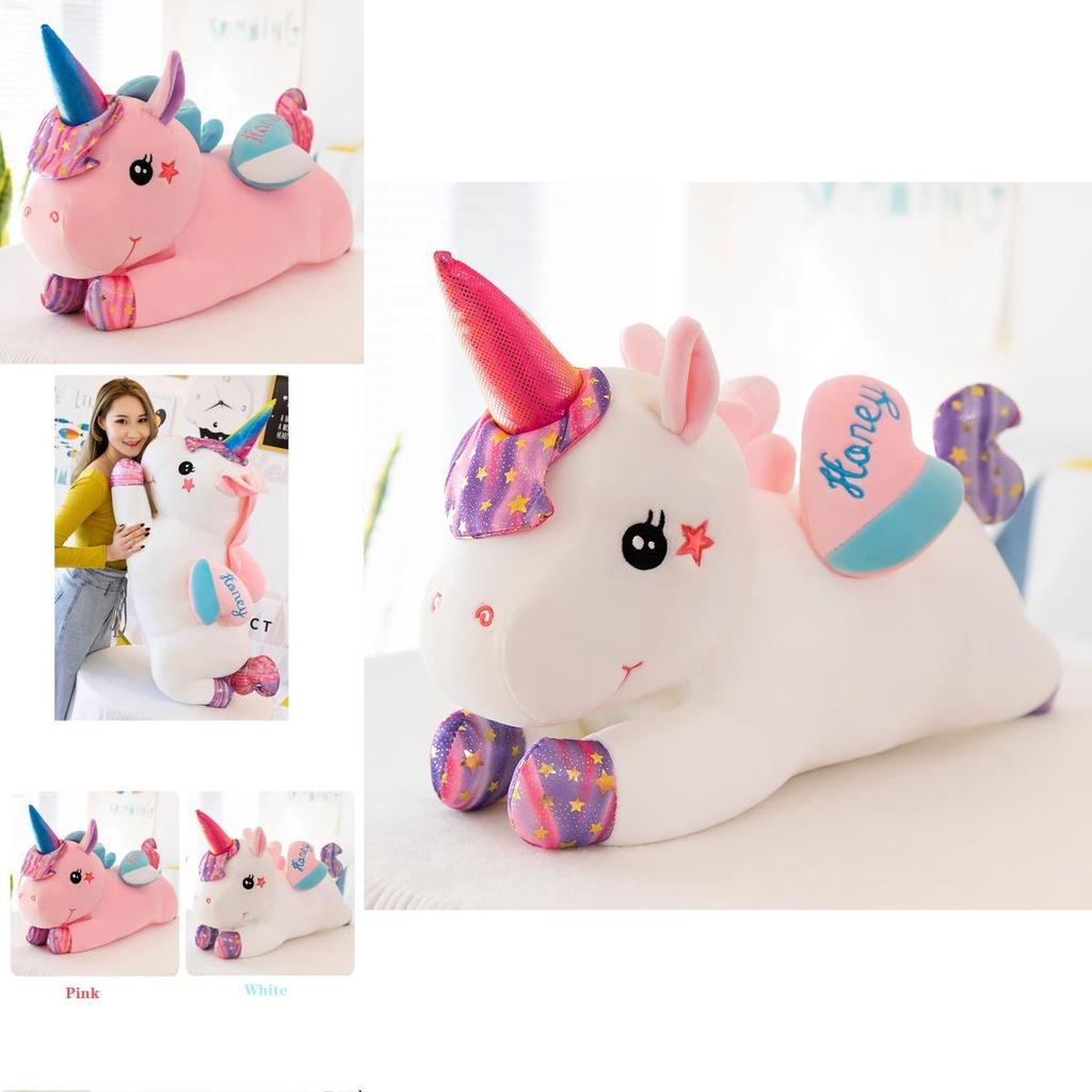 Luxuriously Soft Large Galaxy Unicorn Plush Toy Bed Pillow For Kids And Girls