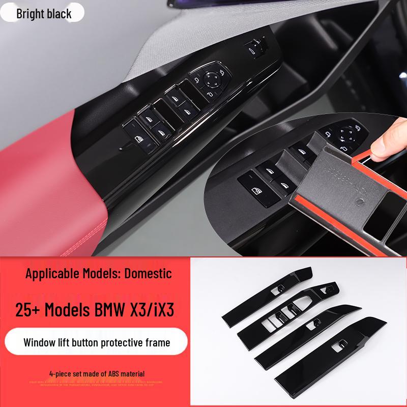 06-25 Pannello Cornice Interruttore Alzacristalli per Finestrino BMW X3 X4 per Modifica Interni iX3 X4