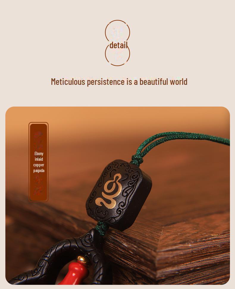 Chinese Red Cinnabar Gourd Car Pendant: Men's Blessing and Peace Charm, Compact and View-Friendly.