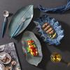 Creative Kiln Turned Commercial Large Chicken Steak Snack Plates Home Sushi Plates El Buffet Ceramic Home Fish Plates