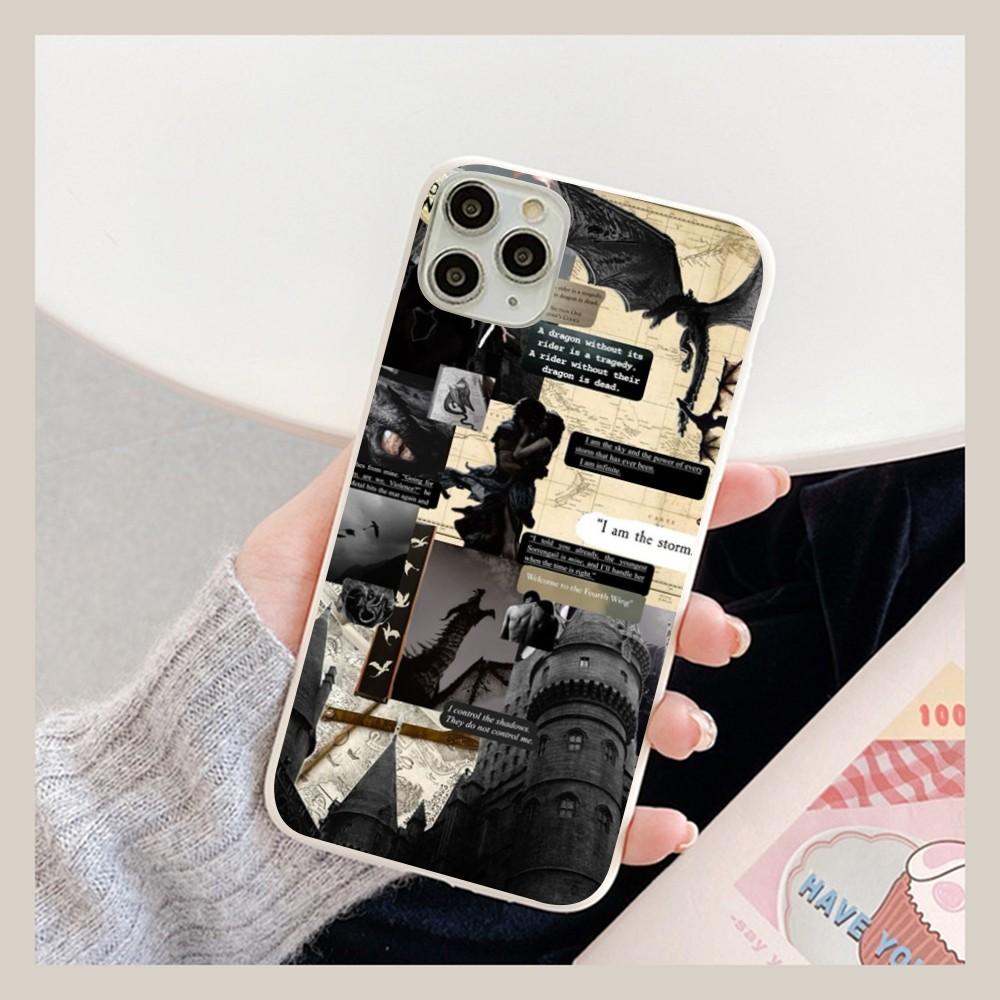 

Books F-Fourth Wing Iron F-Flame Phone Case For IPhone 14 11 12 13 Mini Pro Xs Max 8 7 6 6S Plus X XR Solid Candy Color Case iphone XR