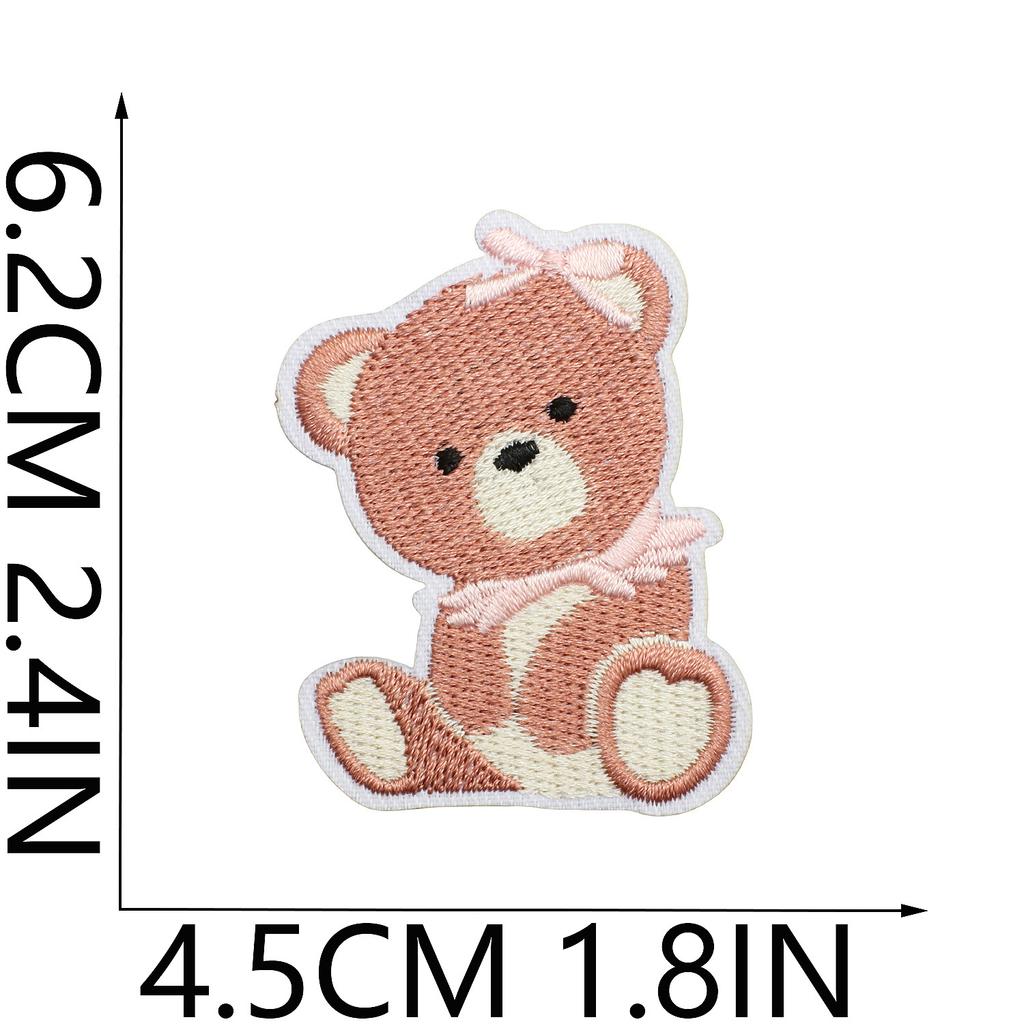 Love Letter Embroidery Cloth Sticker Pink Couple Clothing Decorative Patch Sticker Bow Bear Computer Embroidery Label Heat Transfer