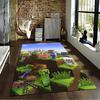 Minecraft Style Carpet with Characters, Animals, and Adventure Design Suitable for Use As an Anti-slip for Living Room Bedroom Sofas