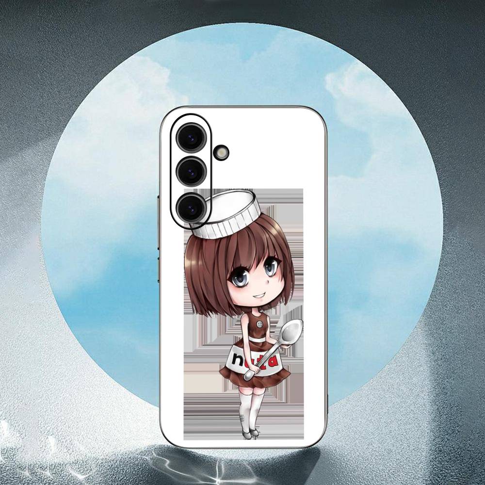 Chocolate Nutella Luxury Black Phone Case For Samsung Galaxy S23 S24 S25 Ultra S22 Plus S21