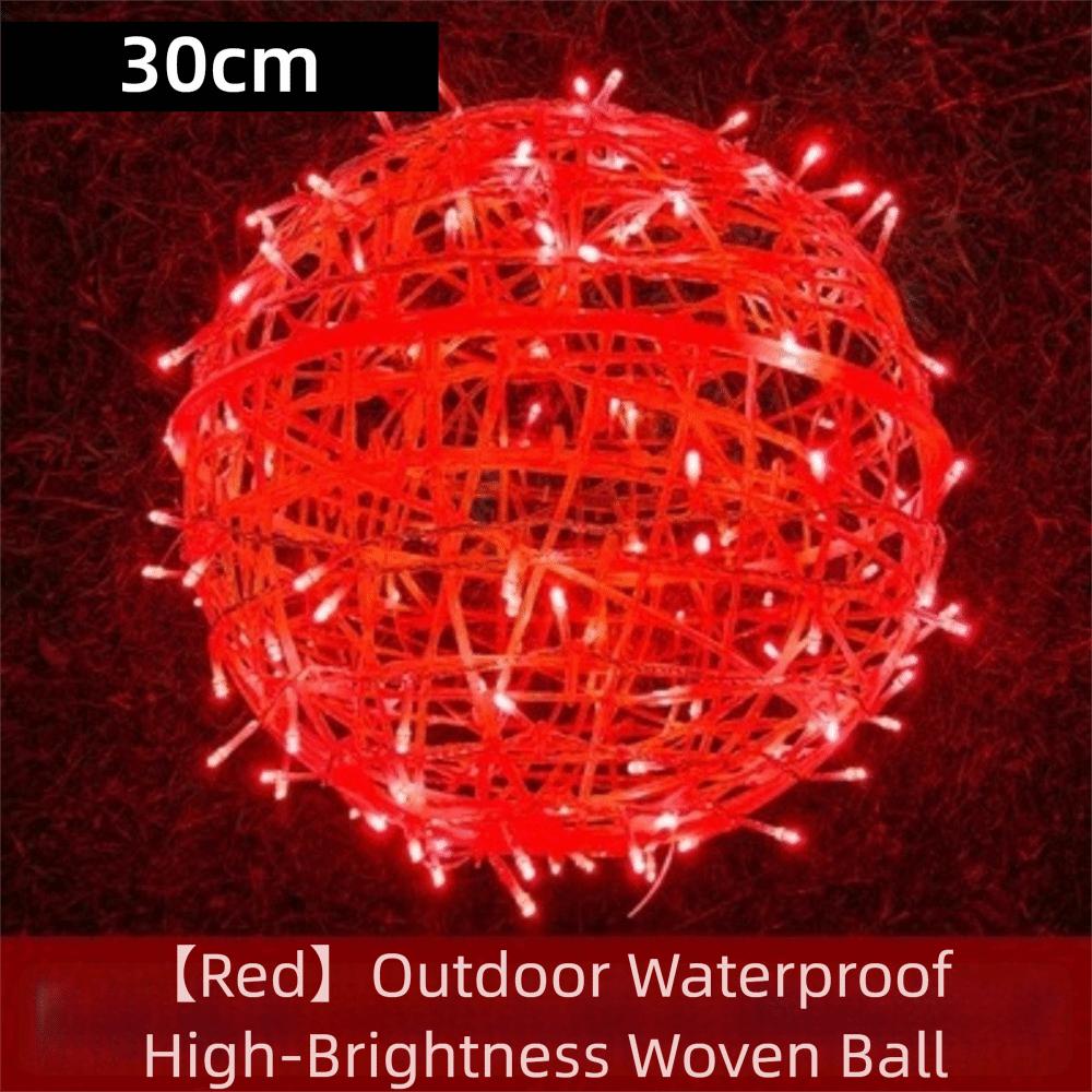 20/28CM Festoon Rattan Ball Light LED Rattan Ball Christmas Tree Light String 220V Ramadan Festoon Rattan Ball Lamp Garden