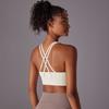Naked Yoga Vest Women'S Cross Back Sports Bra Shock-Absorbing Gathering Seamless Cup Fitness Bra Women