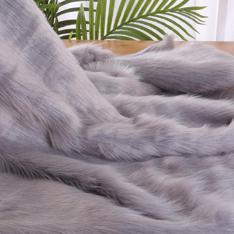 100*170cm Imitation Fox Fur Fabric 5cm Long Artificial Fur Plush Fabric For Diy Carpet Jewelry Phone Counter Cover Photo Props