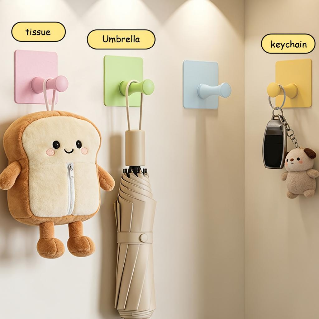 Amoichic Hook Set, 4 Pieces In Total, Designed Specifically For Bathrooms And Kitchens, Perfect For Hanging Bathrobes, Coats, And Hats. These Modern