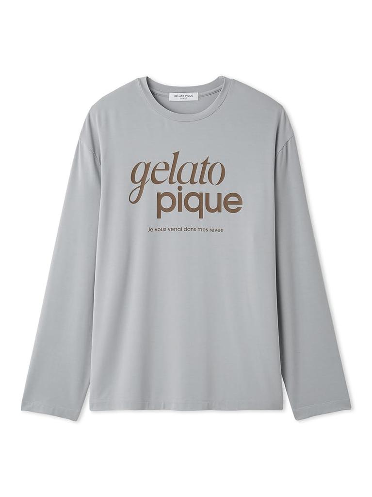 Gelato Pique Homme Logo Print Long Sleeve PMCT255374 Men's T-Shirt (BLUE)