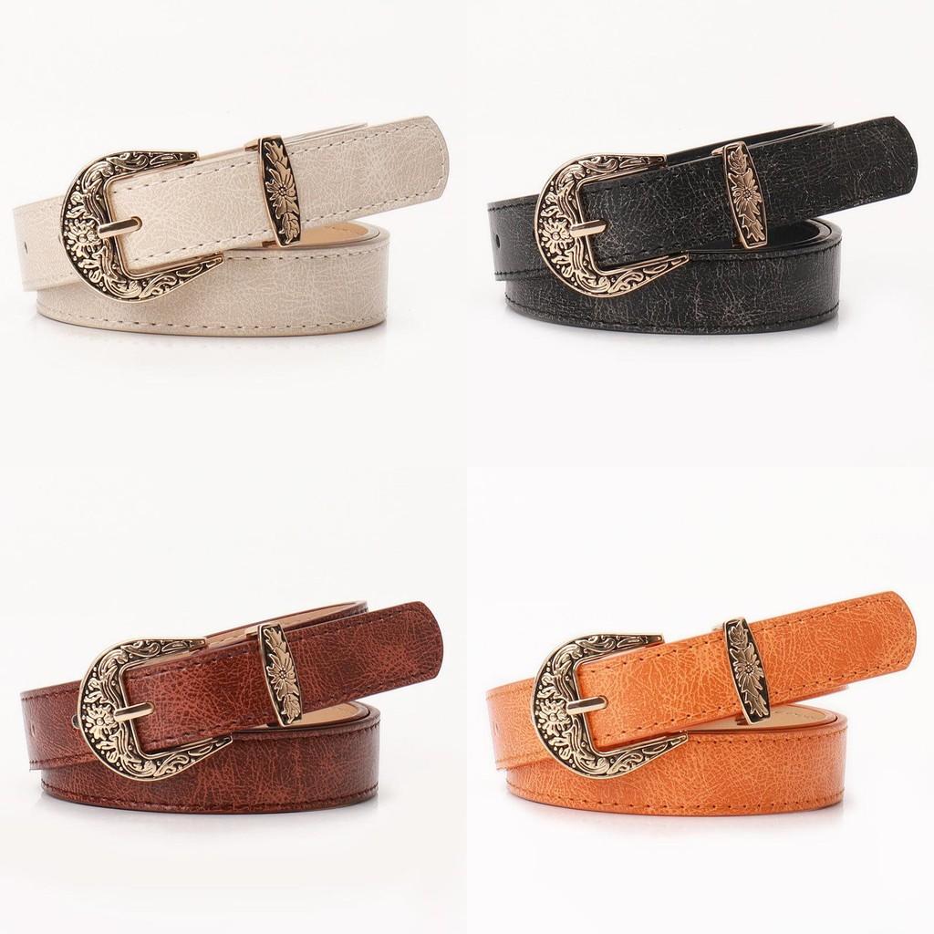 Stylish Vintage Womens Belt With Alloy Buckle And Customizable Fit For Daily Use